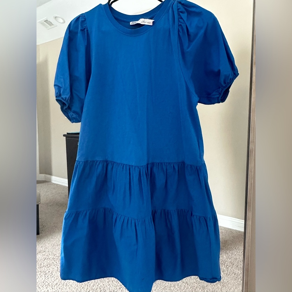Zara blue cotton dress